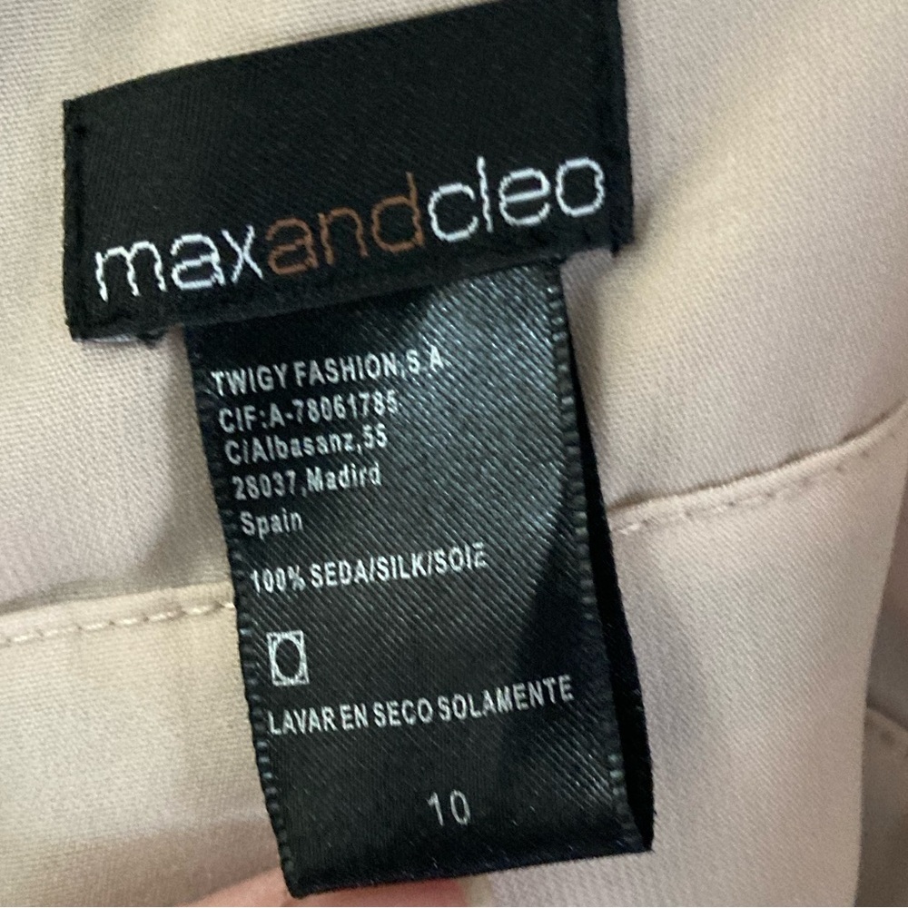 MAX & CLEO Cocktail dress w rusching; like new, cutout detail - Picture 6 of 11